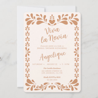 Convite de Chá de Noiva Mexicano Viva La Novia