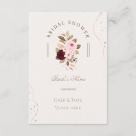 Convite de Chá de Noiva Minimalista Floral Chic