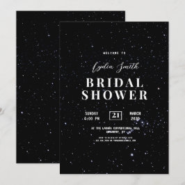 Convite de Chá de Noiva Noite Estrelada Celestial