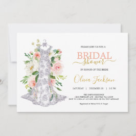 Convite de Chá de Noiva para Vestido de Noiva