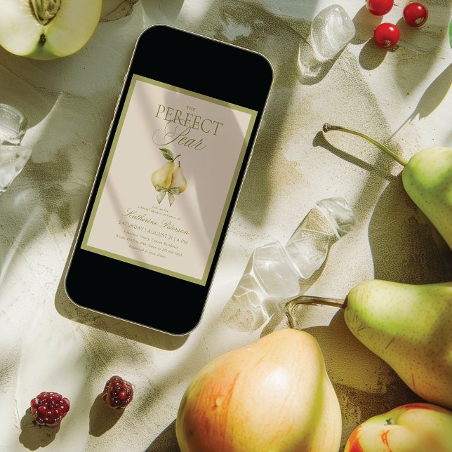 Convite de Chá de Noiva Pérola Perfeita (Criador carregado)