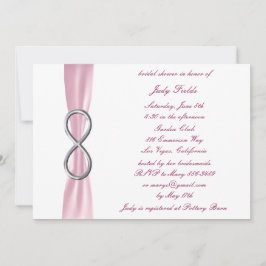 Convite de Chá de Noiva Pink Infinity
