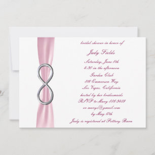 Convite de Chá de Noiva Pink Infinity