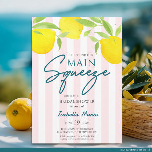 Convite de Chá de Noiva Pink Lemon Main Squeeze