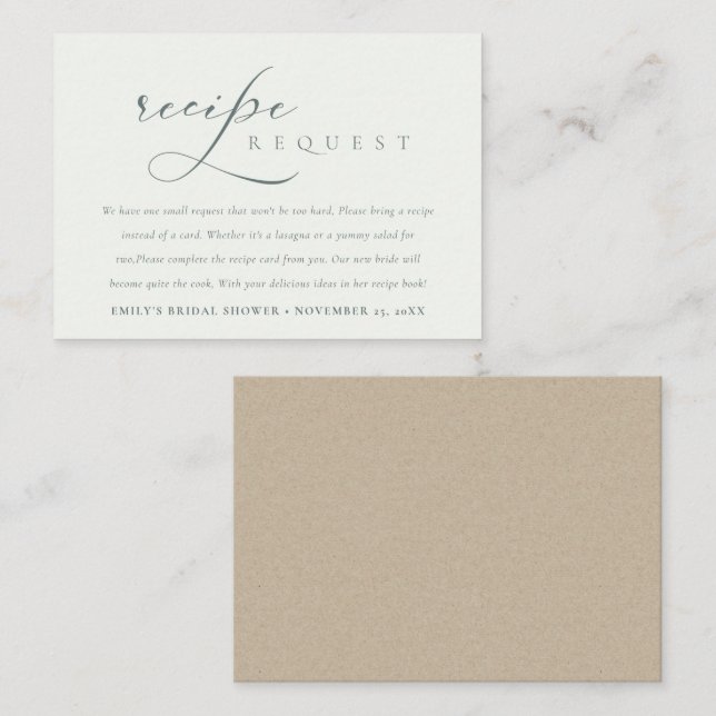 Convite de Chá de Noiva Preto e Branco Requisição  (Frente/Verso)