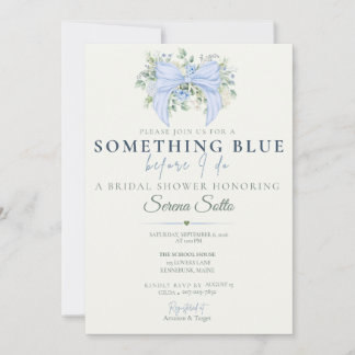 Convite de Chá de Noiva Something Blue Before I Do