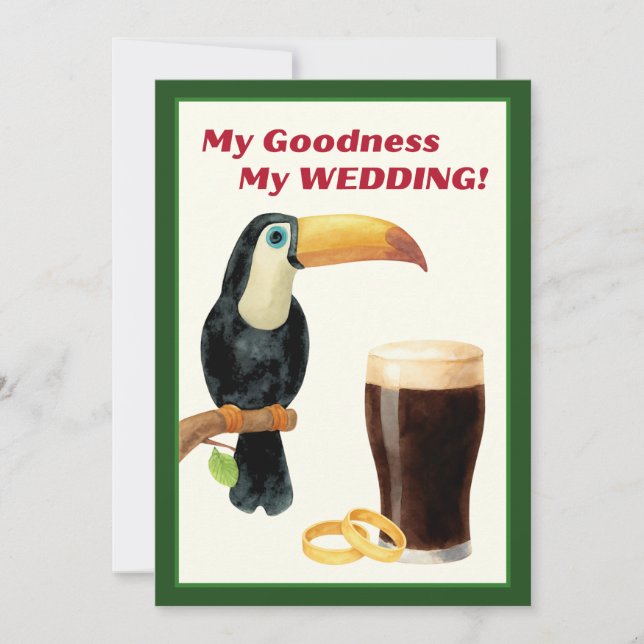 Convite de Chá de Noiva Stout Irlandês (Frente)