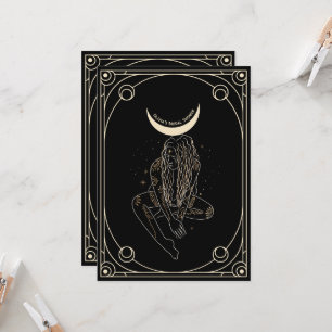 convite de chá de panela com carta de tarot