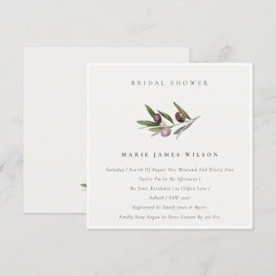 Convite de Chá de panela de Folhagem de Branch M