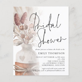 Convite de Chá de panela de Script Grass de Pampas