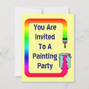 CONVITE DE CHÁ DE PARTES DE PINTURA OU DE AQUECIME