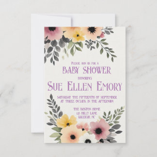 CONVITE DE CHÁ FLORAL BOHO
