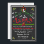 Convite de Chalkboard Vintage para Comer Beber no<br><div class="desc">Convite de Chalkboard Vintage para Comer Beber no Natal. Personalize a frente e o verso.</div>