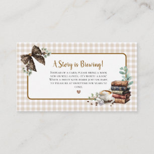 Convite de Chás de Bebê 'Baby is Brewing Books for