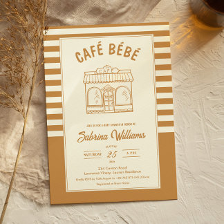 Convite de Chás de Bebê CAFÉ BÉBÉ