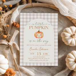 Convite de Chás de Bebê de Outono Little Pumpkin