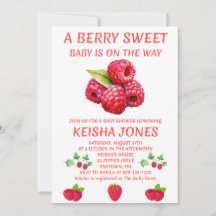 Convite de Chás de Bebê Doce Fruta