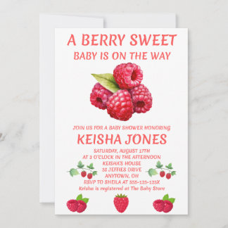 Convite de Chás de Bebê Doce Fruta
