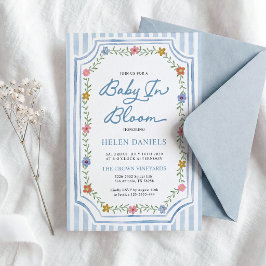 Convite de Chás de Bebê Floral Baby in Bloom