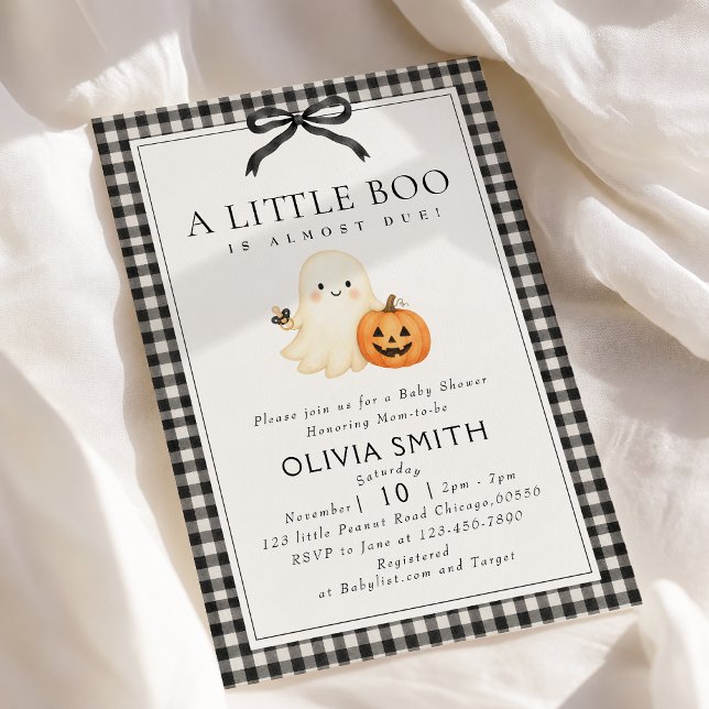 Convite de Chás de Bebê Little Boo Neutro em Gêner (Criador carregado)