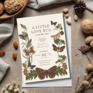 Convite de Chás de Bebê Little Love Bug Woodland