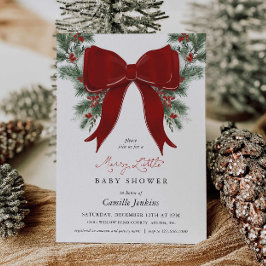 Convite de Chás de Bebê para um Natal Alegre