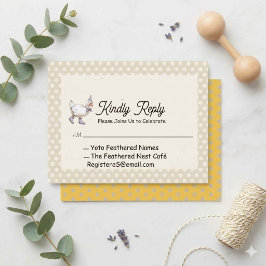 Convite de Chás de Bebê Pato Retro & Ganso