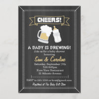 Convite de Chás de Bebê: Um Bebê Está Sendo Prepar