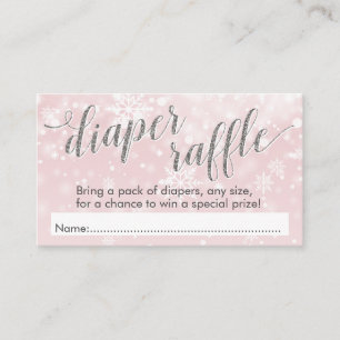 Convite de Chupeta Rosa Floco de Neve de Inverno p