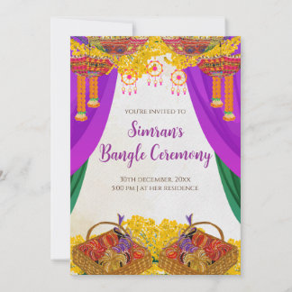 Convite de Chura de casamento e convite de cerimôn