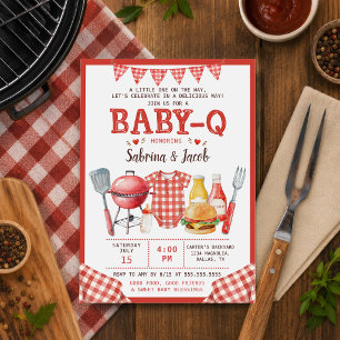 Convite de Churrasco Baby-Q Chá de Bebê