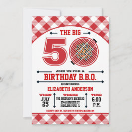 Convite de Churrasco de 50º Aniversário