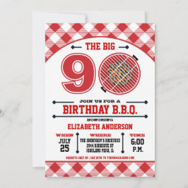 Convite de Churrasco de 90º Aniversário