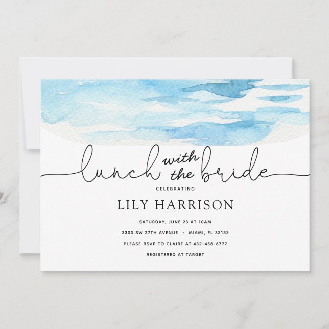 Convite de Churrasco de Almoço na Praia com a Noiv (Frente)