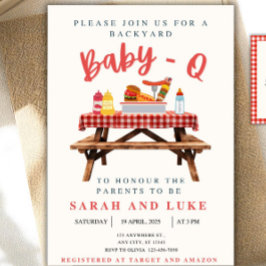 Convite de Churrasco de Baby Shower do Baby-Q, Chu