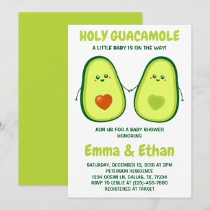 Convite de Churrasco de Bebê Abacate Holy Guacamol