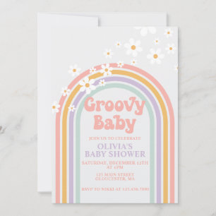 Convite de Churrasco de Bebê Arco-íris Pastel Groo