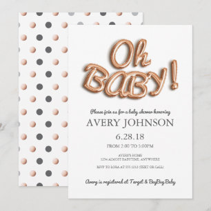 Convite de Churrasco de Bebê Balão de Folha