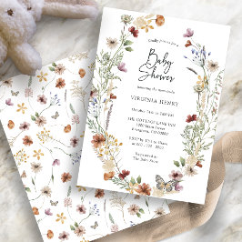 Convite de Churrasco de Bebê Boho Floral