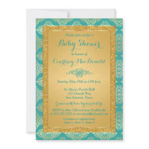 Convite de Churrasco de Bebê Brilho Falso Azul Tur