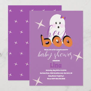 Convite de Churrasco de Bebê de Halloween de Fanta