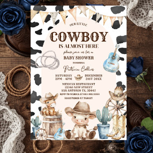 Convite de Churrasco de Bebê do Cowboy no Faroeste