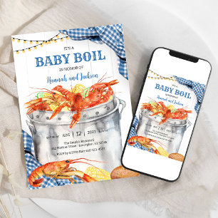Convite de Churrasco de Bebê Lagostim Boil de Frut