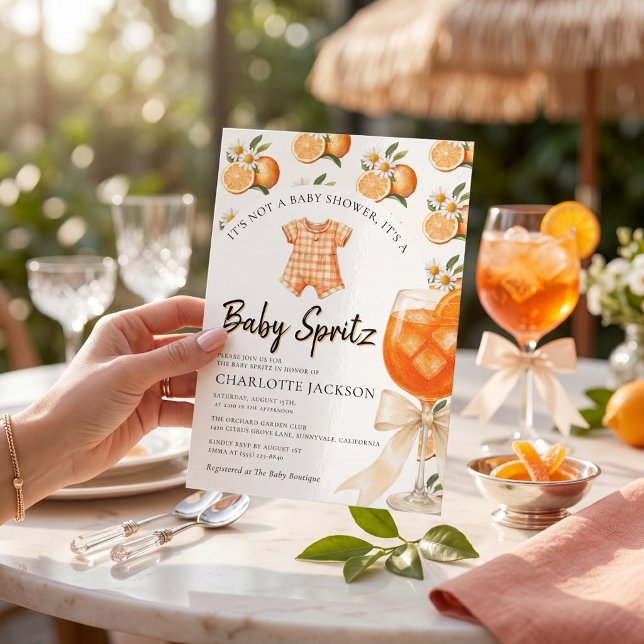 Convite de Churrasco de Bebê Laranja Citrus Baby S (Criador carregado)