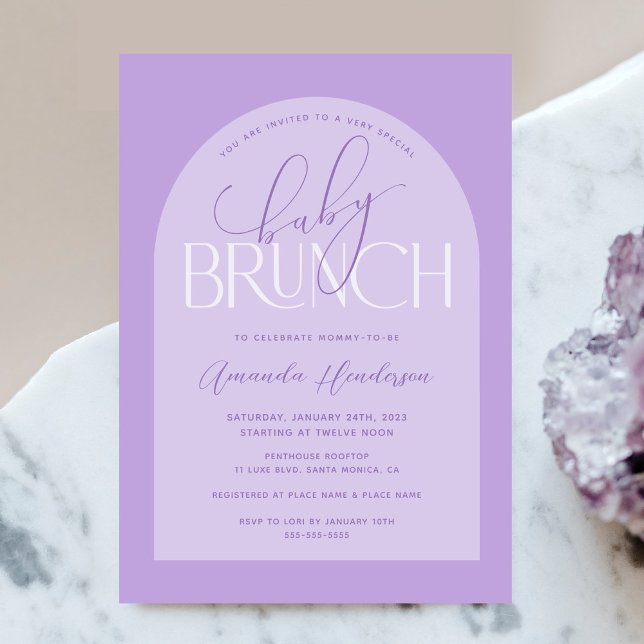 Convite de Churrasco de Bebê Lavender Baby (Criador carregado)