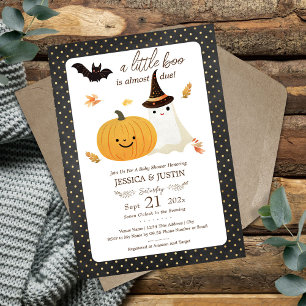 Convite de Churrasco de Bebê Little Boo Fall Hallo
