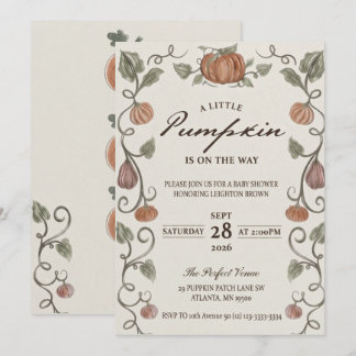 Convite de Churrasco de Bebê Little Pumpkin a Cami