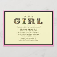 Convite de Churrasco de Bebê Menina Camuflado