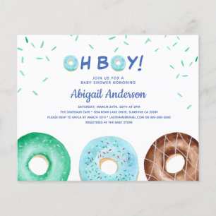 Convite de Churrasco de Bebê Menino BUDGET Donut O