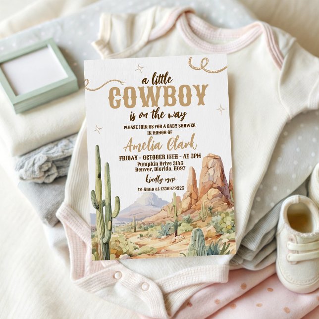 Convite de Churrasco de Bebê no Estilo Western (Criador carregado)